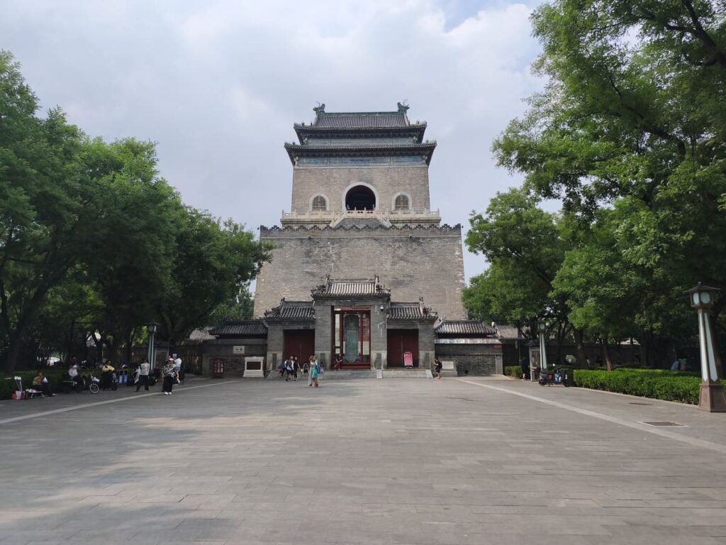 Bell Tower Beijing in grey stone