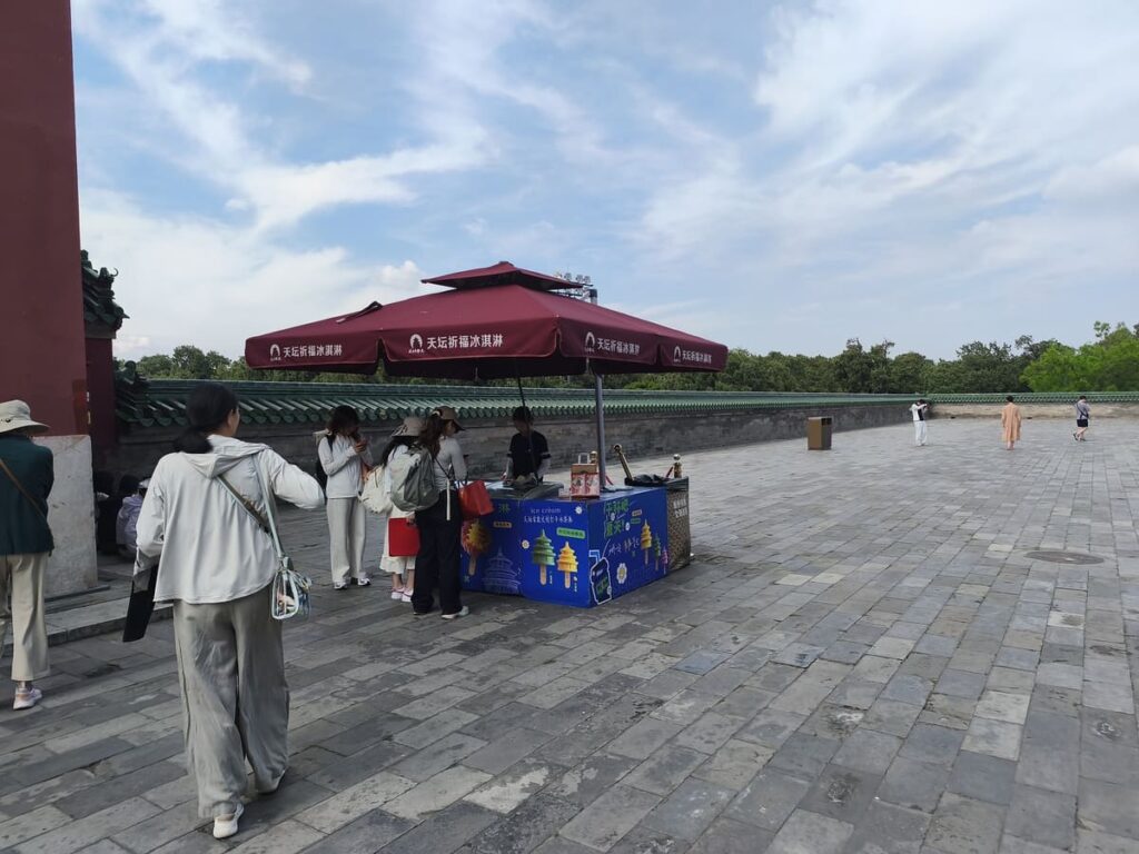Small stall selling ice cream