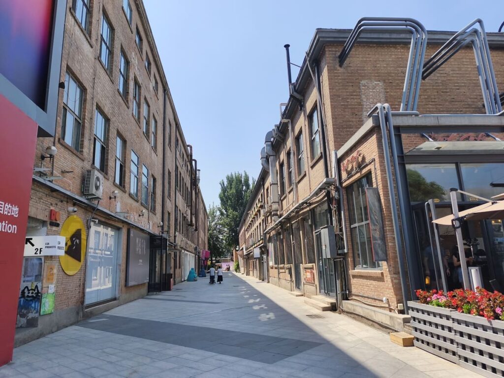 Side Street at 798 Art District with brick buildings