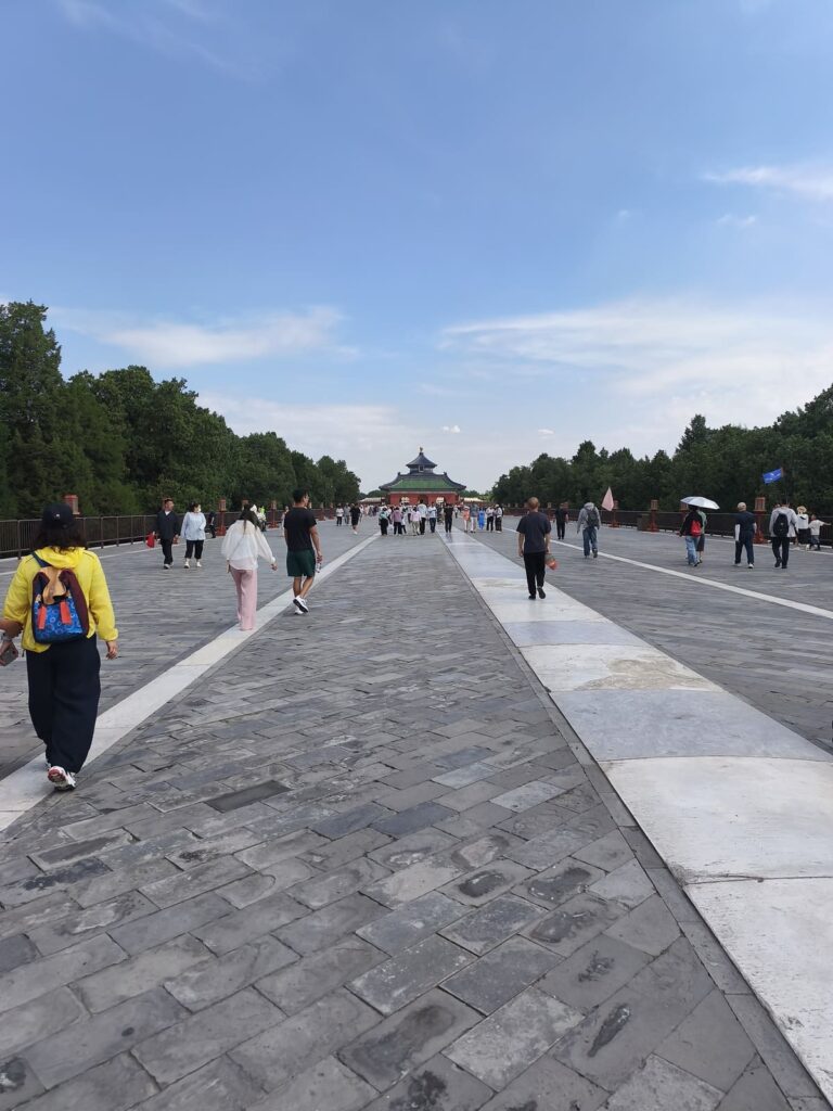 Long and wide paved path/bridge