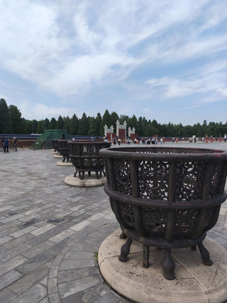 Row of sacrificial burners at Temple of Heaven