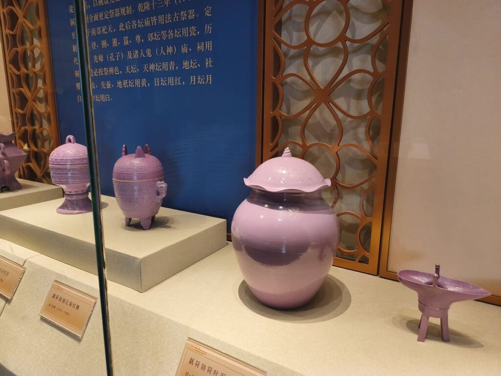 Pink ceramics in exhibition