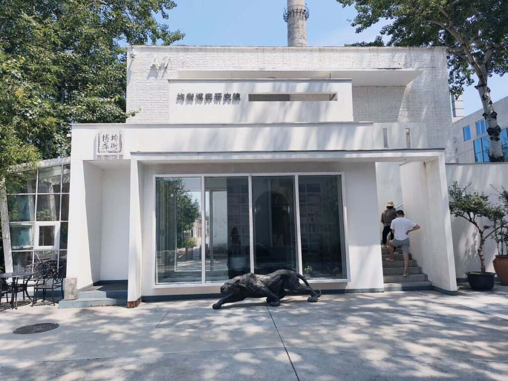 Gallery in modern white building