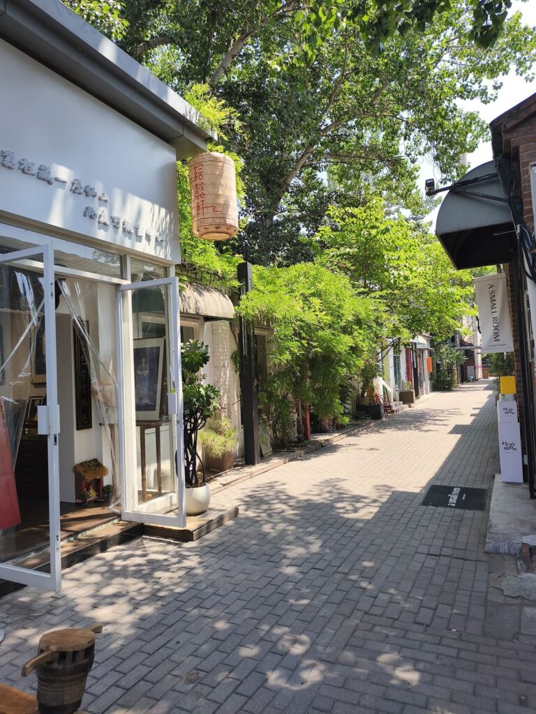 Shop Alley with trees
