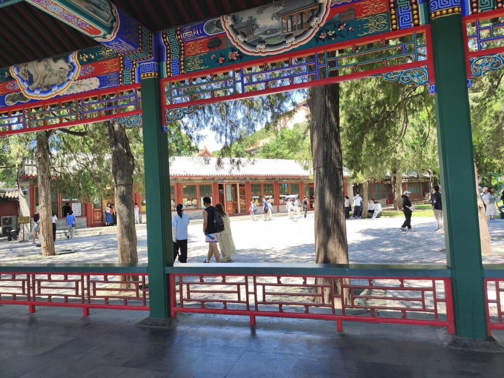 Various food outlets and shops at New Summer Palace